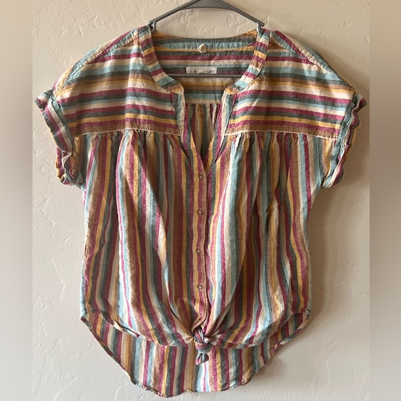 Lou & Grey for LOFT linen tunic blouse - Picture 2 of 4